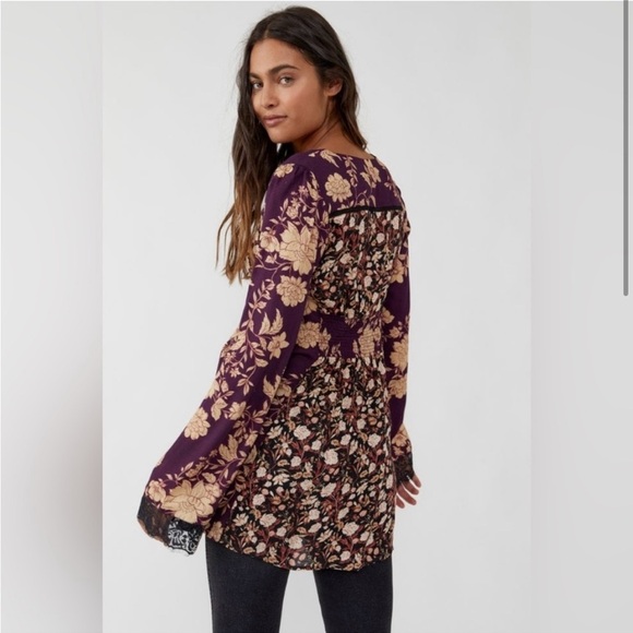 Free People Odette Printed Tunic Mini Dress - Picture 2 of 3
